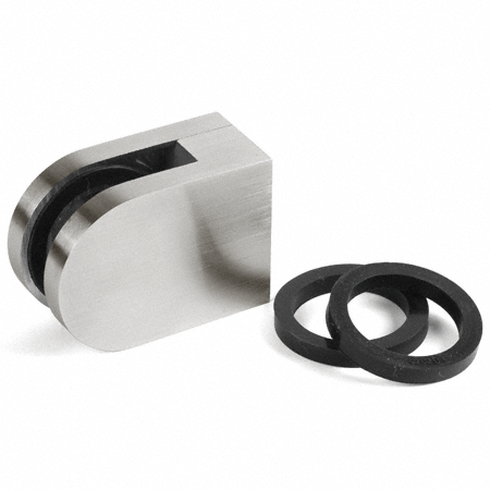 Z-Series Round Flat Base Stainless Steel Clamps for 10 - 12 mm Glass