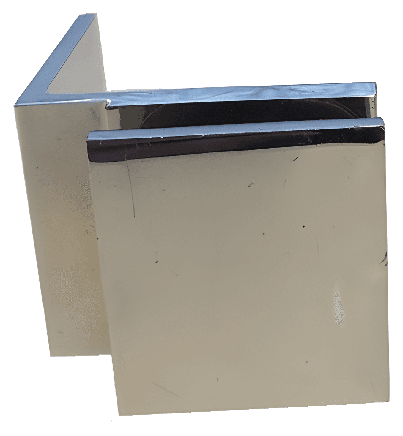 Square Glass to Wall Clamp, For U Channel - SWGC83300: Polished nickel