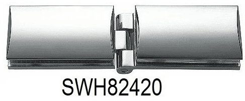 Glass to Glass hinge, suitable for 8-10mm toughened glass: Polished nickel