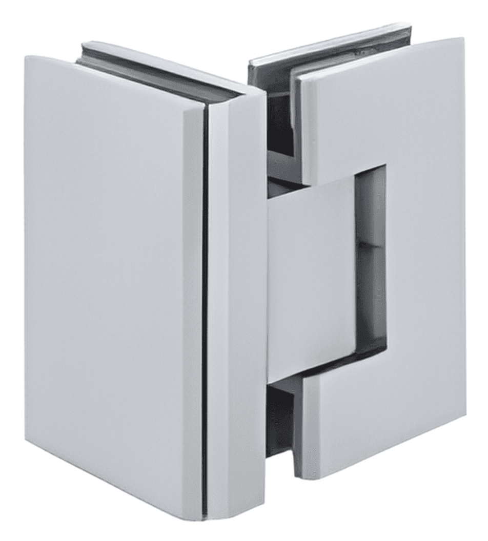 Glass to Glass Shower Hinge, 90 Degree - SWH8500SQ-4: Polished nickel