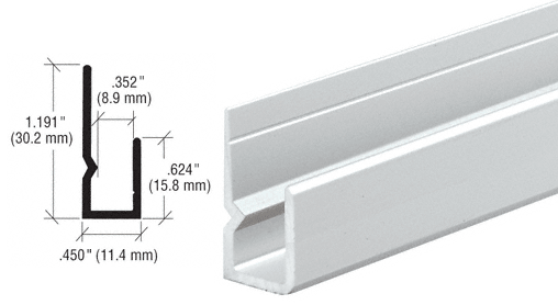 Deep Indented Back J-Channel, 1/4"