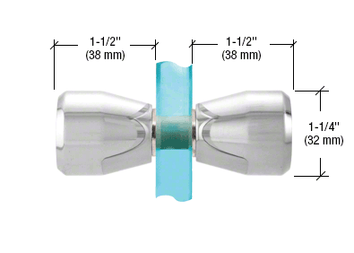 Bow-Tie Knobs: Polished Chrome