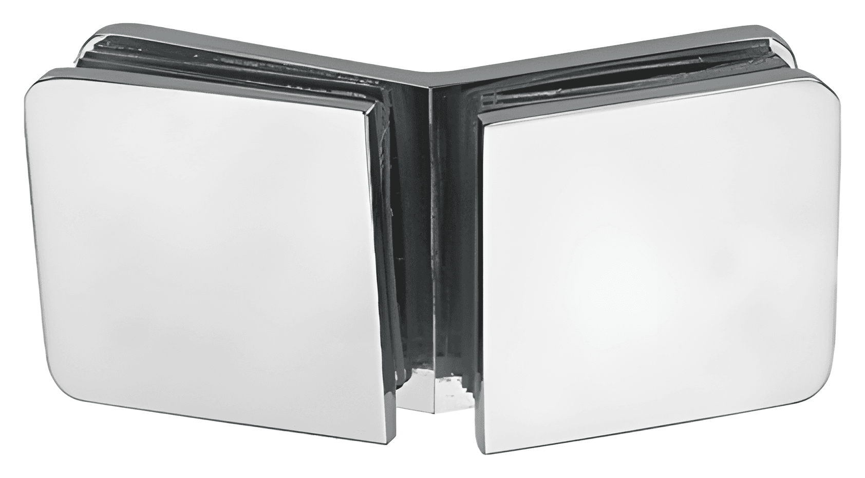 135 Degree Glass Clamp - SWGC83140: Polished nickel