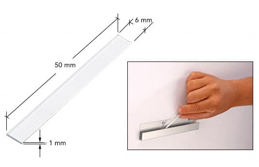 Clear Plastic Setting Blocks: 1 mm