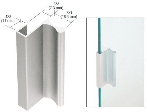Extruded Aluminium Pulls with 7/16" Lip for Sliding Glass and Panel Doors (SWG-02599)