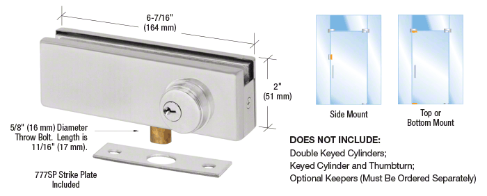 AMR Series Patch Lock for Glass Doors (SWG-01621)