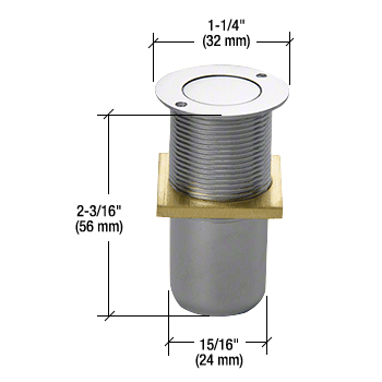 Floor Mounted Dust Proof Keepers: Polished Stainless
