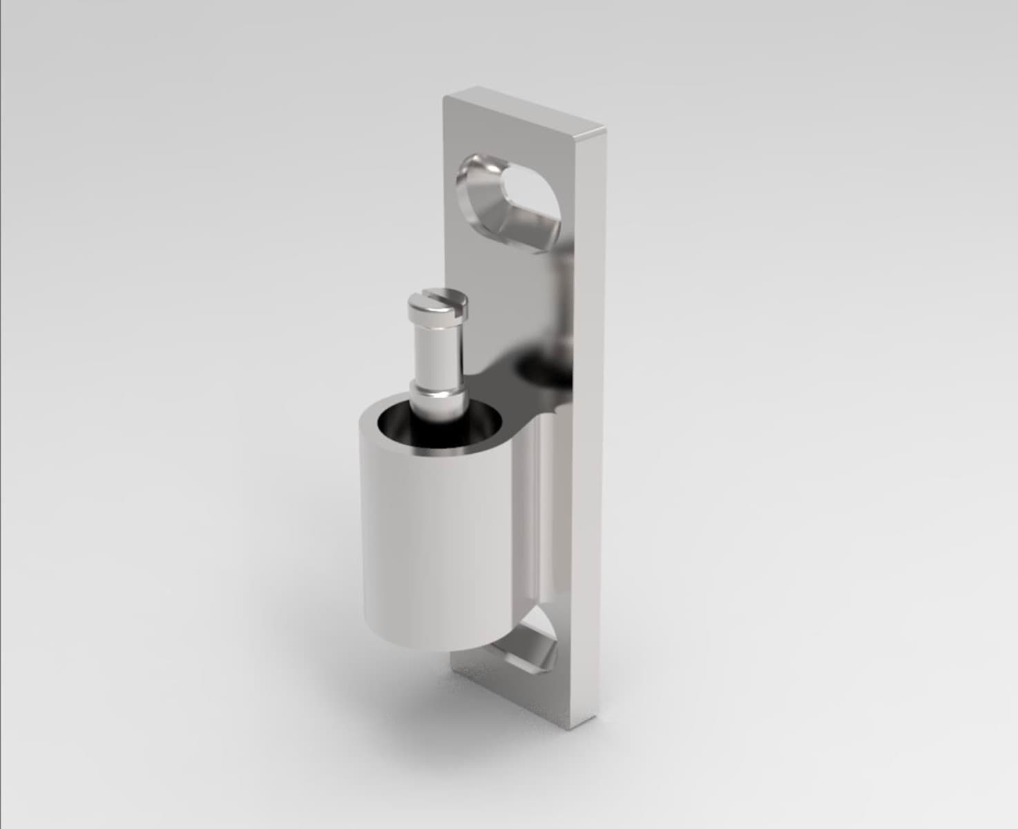 Alternative Wall Mounting Plate for the Lugano LUG044 Hinge: Polished Chrome
