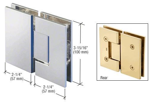 Vienna 180 Glass-to-Glass Hinge: Polished Chrome