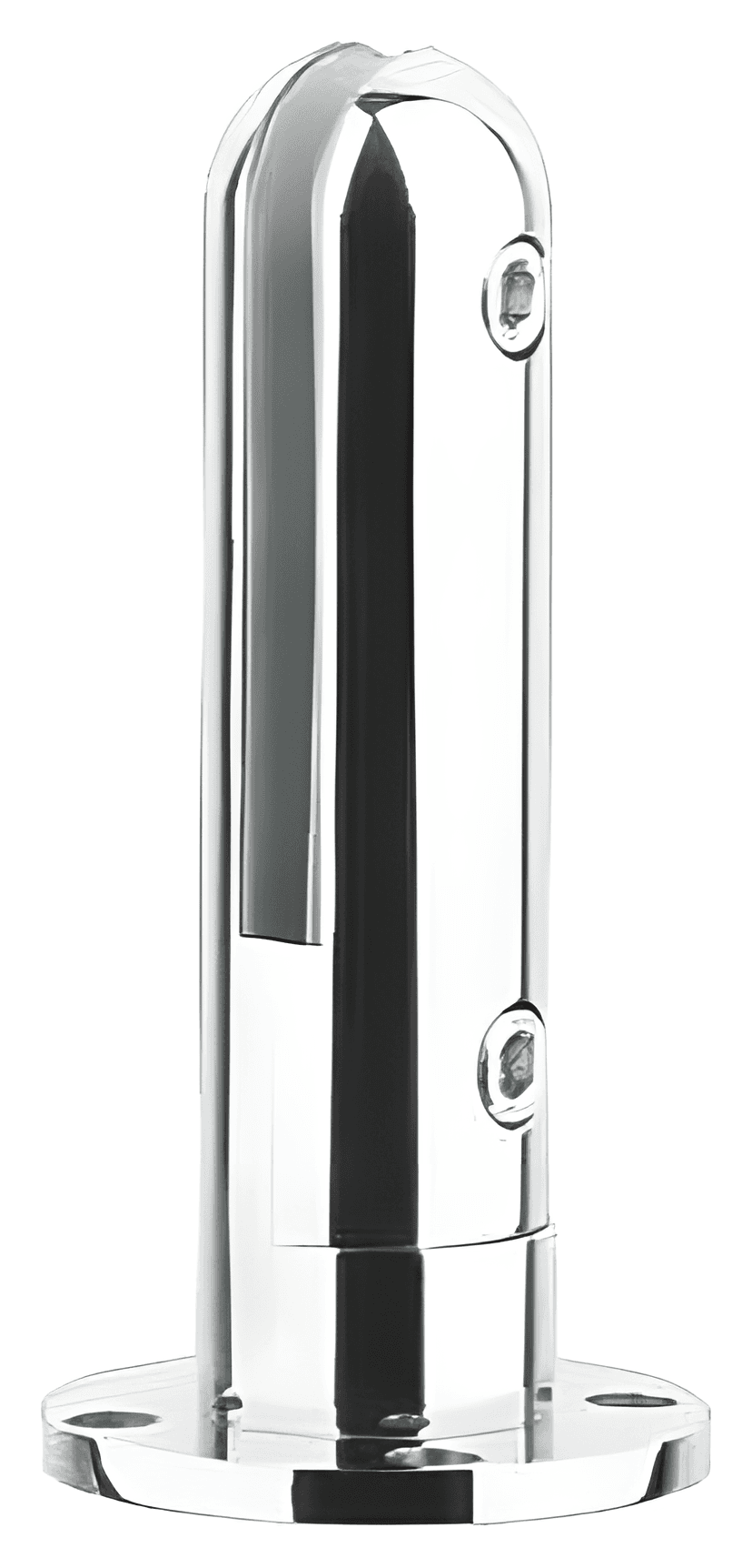 Mini Post, Round Base Plate Spigot - SWMP004: Polished nickel