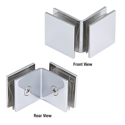 Open Face Square Glass Clamp, 90 Degree
