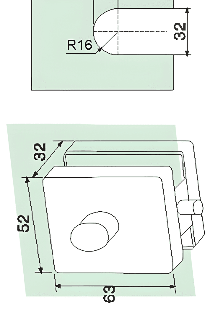 Strike Box for Turn Knob Lock - SWPF81375