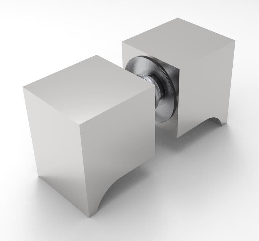 Mini Style Door Knob, 26 x 26 x 21 mm: Polished Chrome
