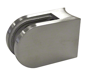 D-Shape Glass Clamp, Radius Back, 63 x 45 mm (SWG-03246)