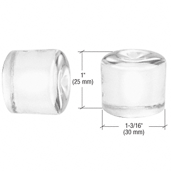 Glass Knobs for UV Bonding: 1-3/16
