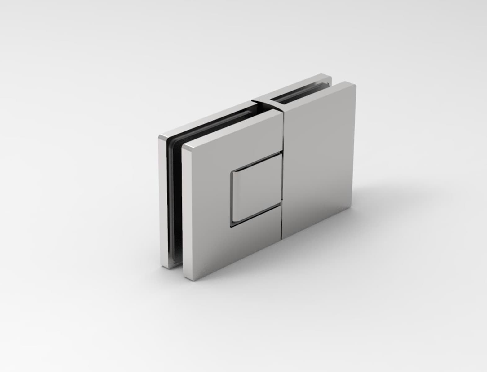 Nobiallo Rise and Fall Swing Door Hinge, 180 Degree Glass-to-Glass: Polished Chrome