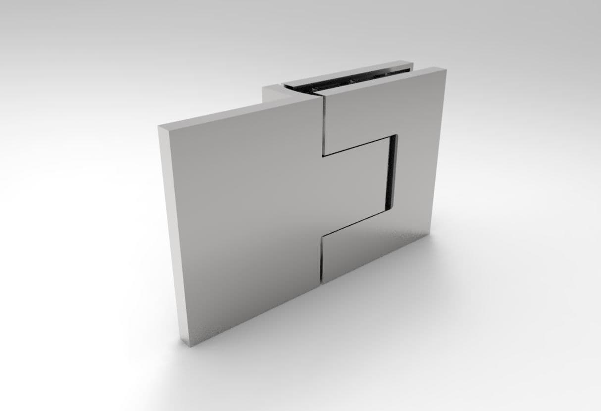 Bellagio Adjustable 180° Glass-to-Wall Shower Hinge with Cover Plates