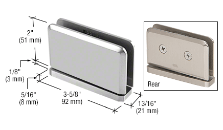 Prima Series 5 Degree Pre-Set Hinge, #1 Pin, Top or Bottom Mount