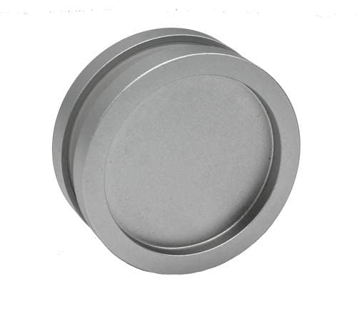 Economy Round Finger Pull, 65 mm, for 8 - 10 mm Glass: Satin Anodized
