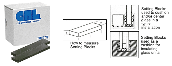 Neoprene Setting Blocks, 1" and 2" Long (SWG-05052)