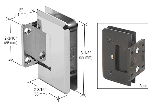Pinnacle 074 Short Back Plate Shower Hinge