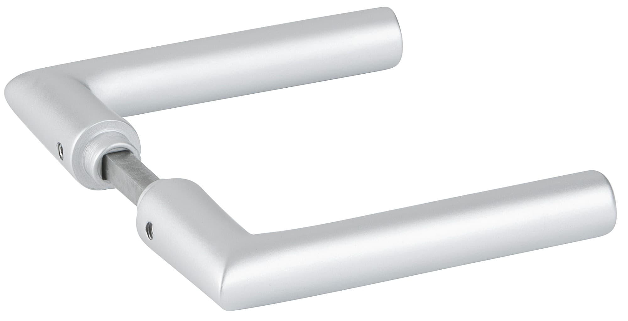 Square Handle Set for Office Glass Doors: Satin Anodized