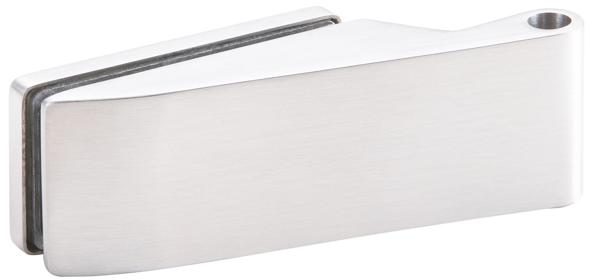 Square Two-Part Studio Hinge with Sleeve, Pair: Satin Anodized