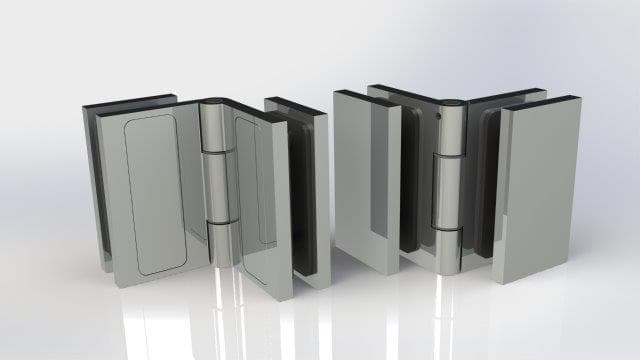 Altea 180 Degree Glass-to-Glass Folding Hinge: Polished Chrome