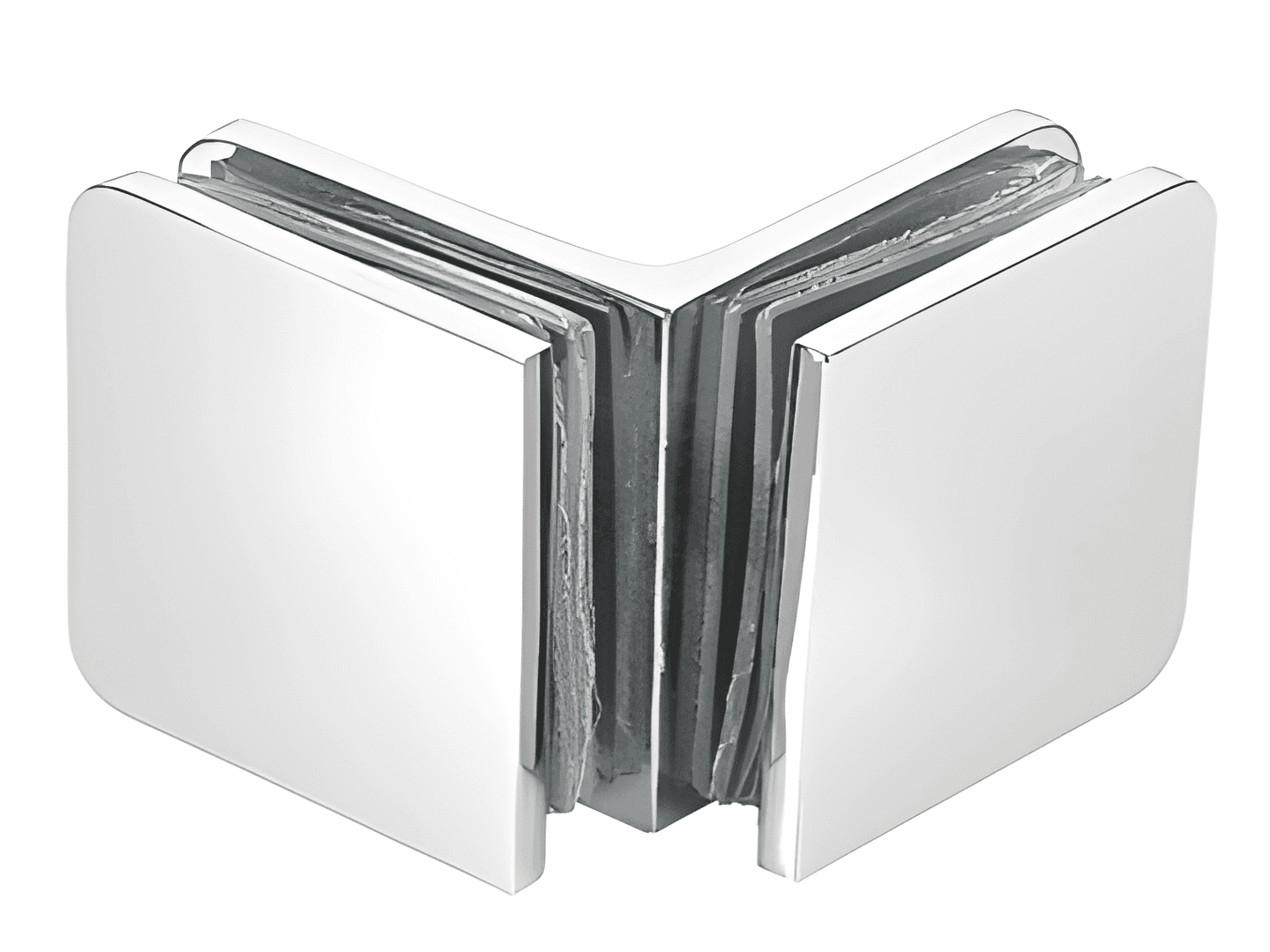 Glass to Glass Clamp, 90 Degree - SWGC83120: Polished nickel