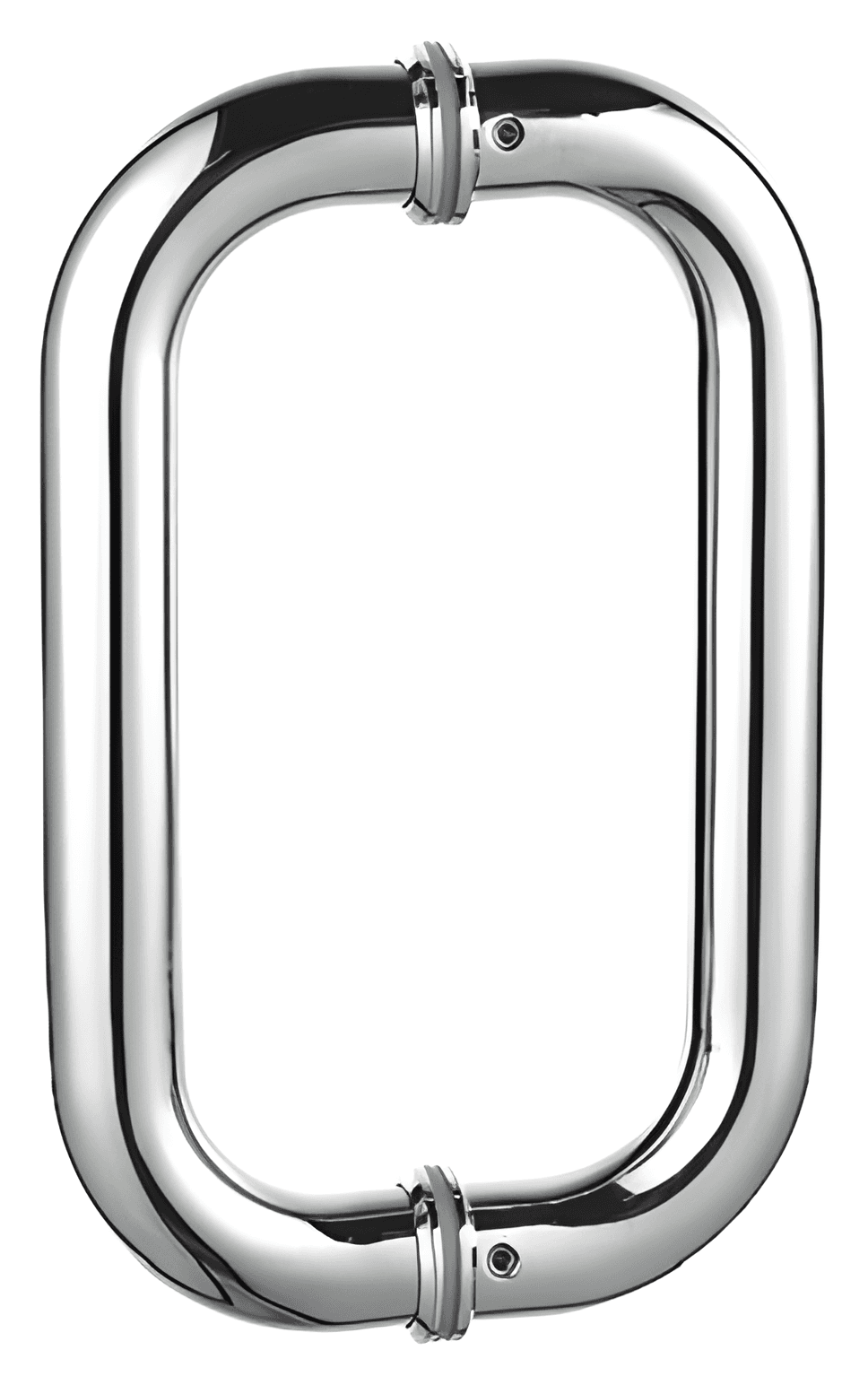 D Shape Rounded Glass Door Pull Handle, 6 inch - SWDH83310 6''(C-C=152): Polished nickel