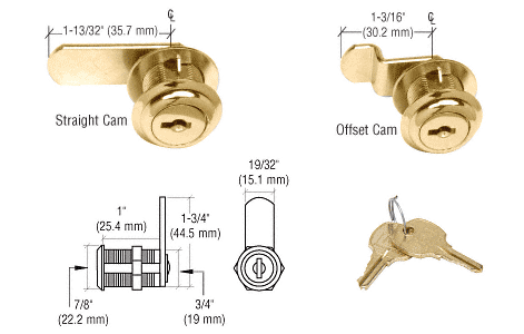 Cam Lock with 2 Keys