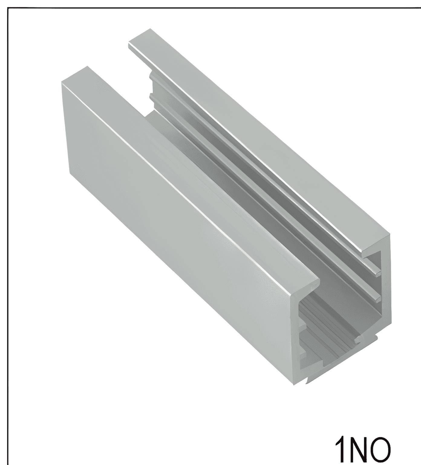 Wall Track with Cover Assembly, 4 m Length - SWT8600B-4(4m): Satin brushed