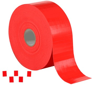 Red PVC Transport Pads, Roll of 10,000: 25 x 19 x 2 mm