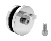 90 Degree Glass-to-Sliding-Track Connector, Hydroslide: Polished Chrome