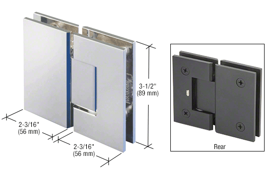 Geneva 580 Glass-to-Glass Hinge with 5 Degree Pre-Set: Polished Chrome