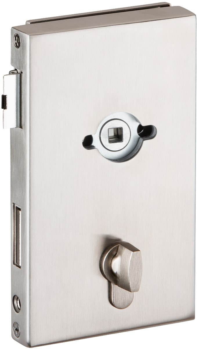 Office Glass Door Lock Case, WC Version, for Lever Roses: left