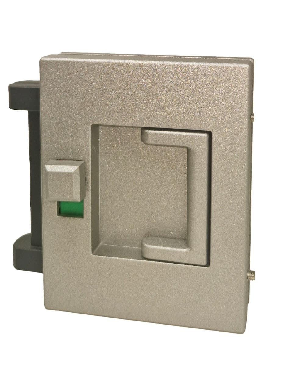 Lockable Sliding Patio Door Lock, Silver: left