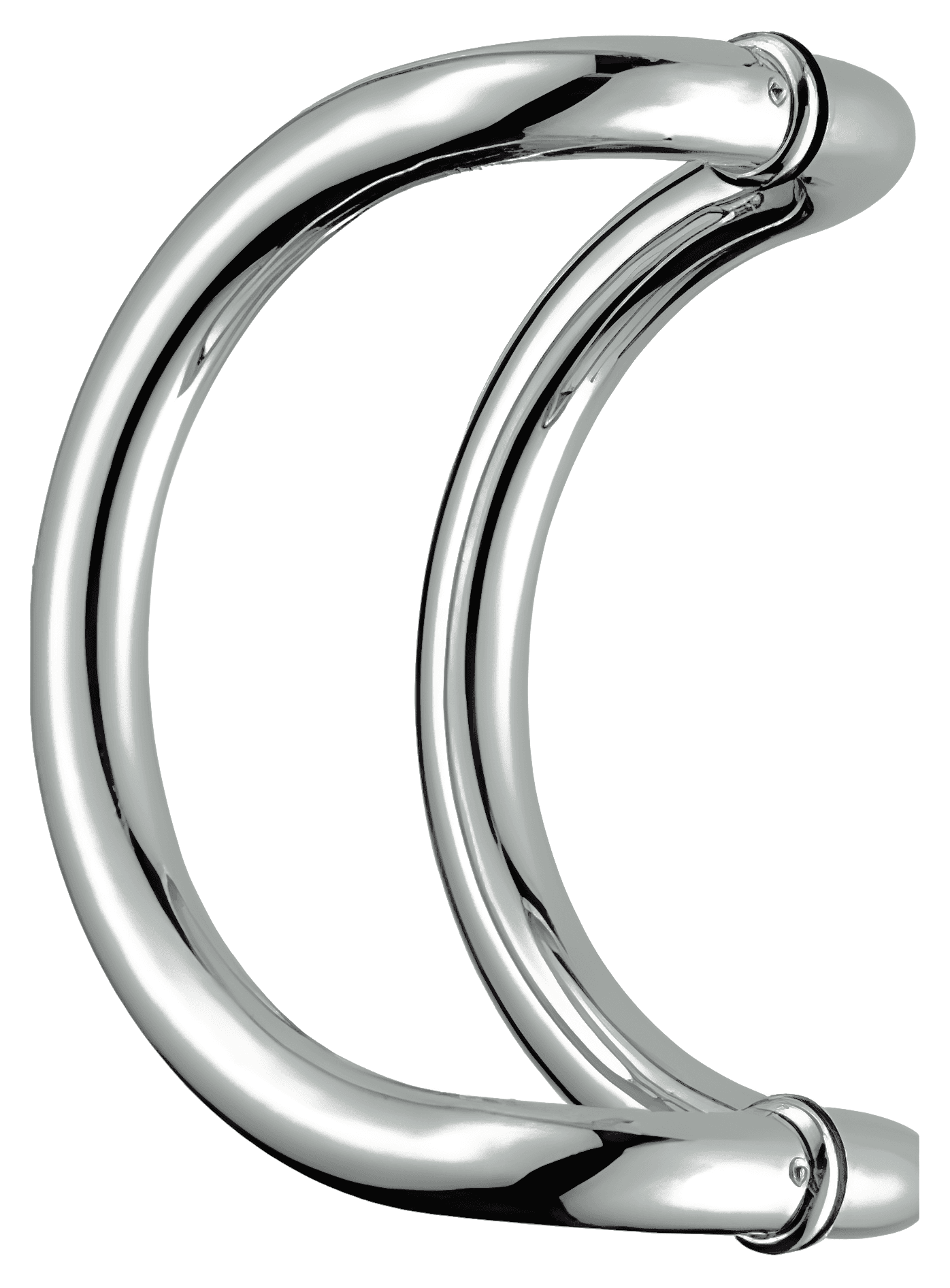 Back to Back Offset Handle, C Shape - SWDH801C: Satin brushed