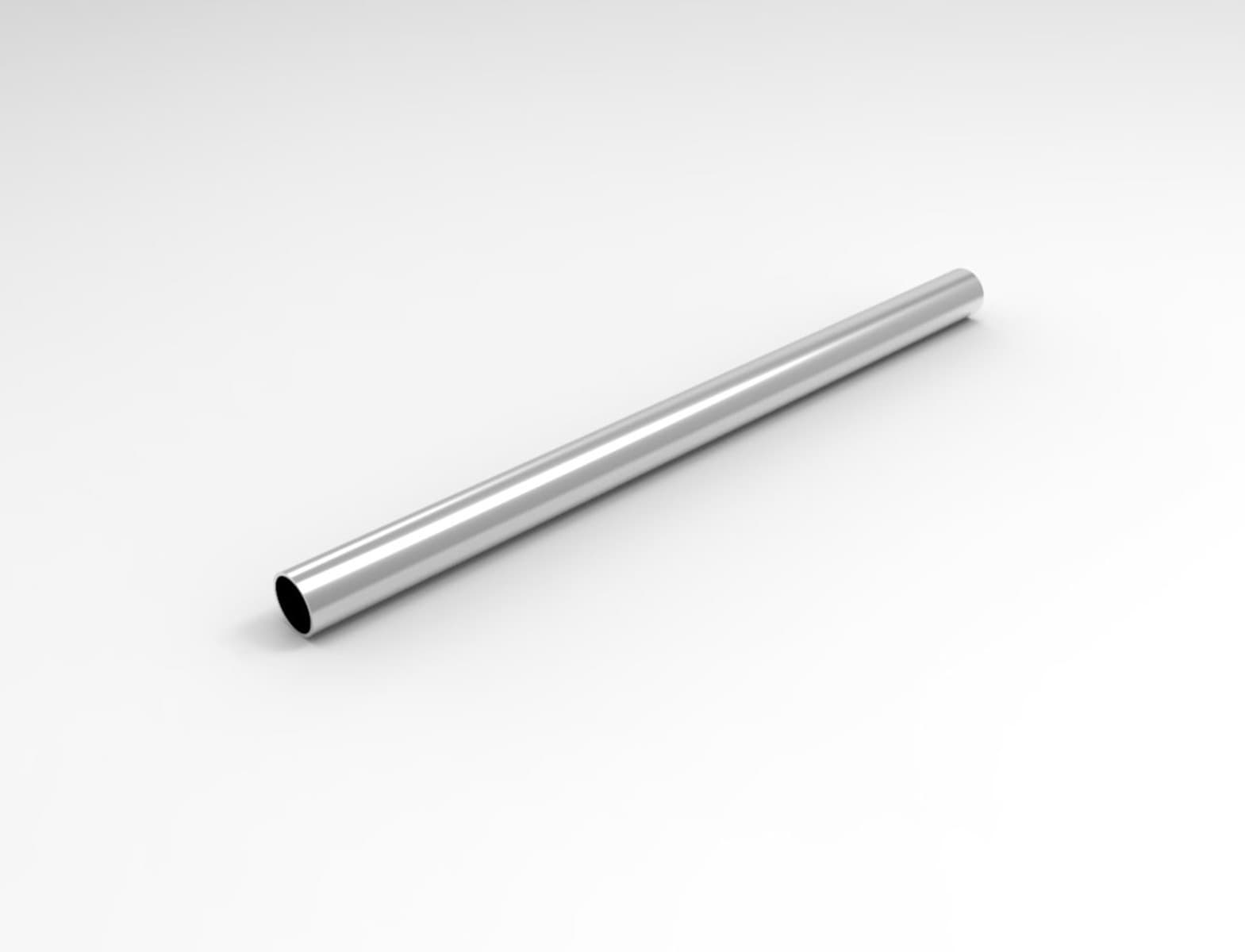 Economy Round Support Bar, 19 mm Diameter, 2000 mm: Polished Stainless