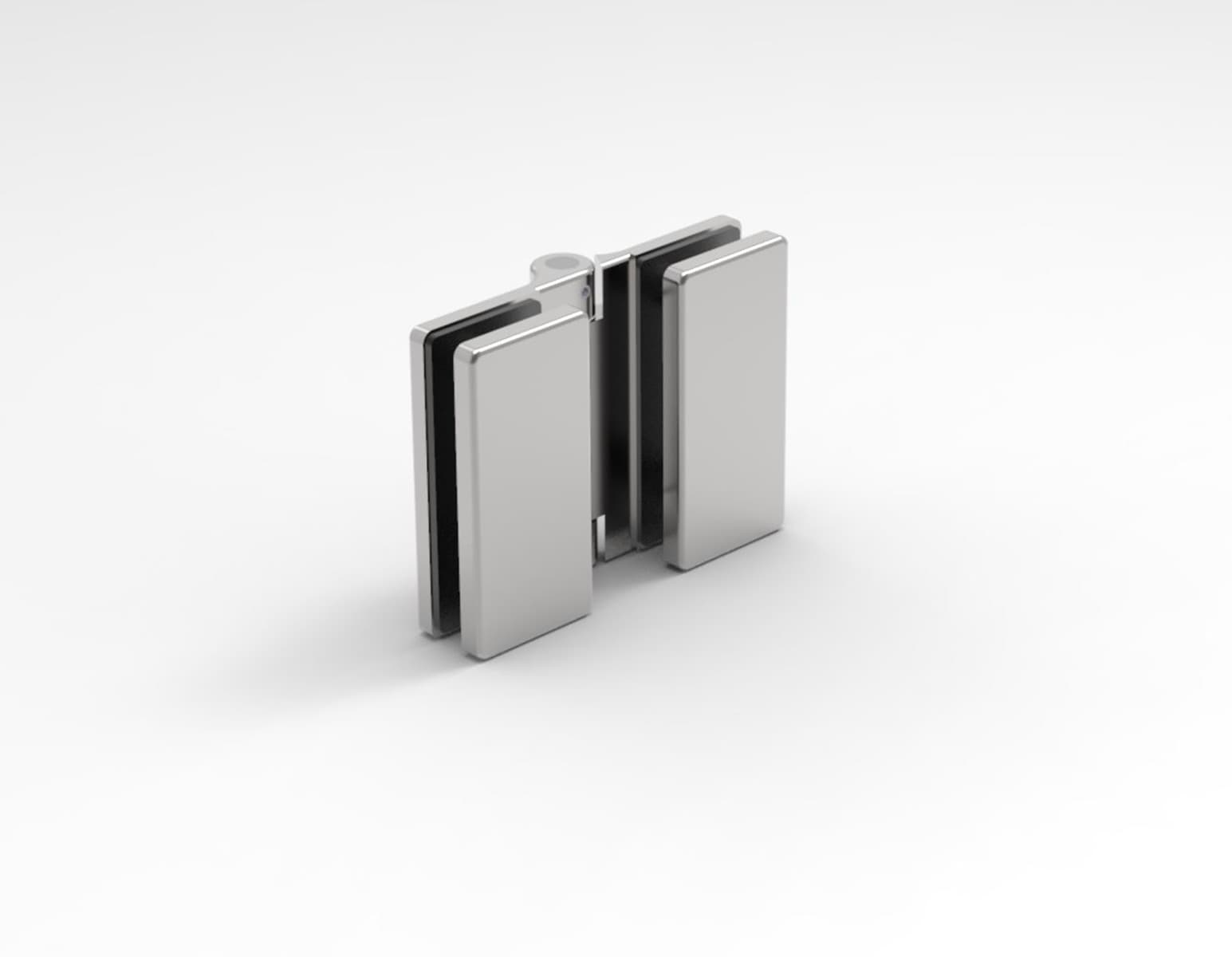 York 180 Degree Glass to Glass Hinge: Polished Chrome