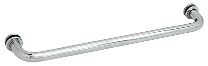 24" Brass Single-Sided Towel Bar: Polished Chrome