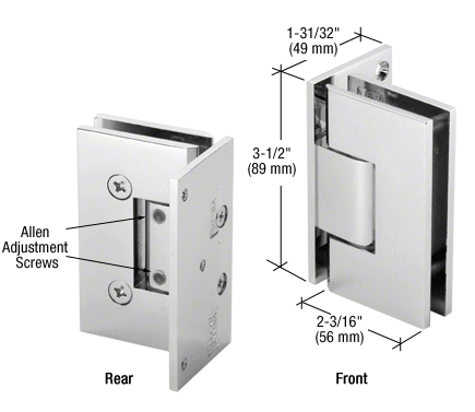 Geneva Adjustable Wall Mount Offset Back Plate: Polished Chrome