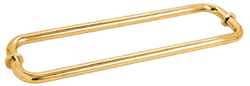 12" Brass Back-to-Back Towel Bar: Gold Plated