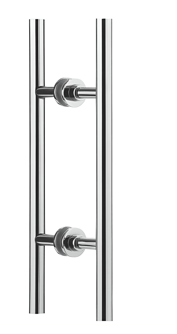 Round Back to Back Handle, Solid Brass - SWDH801SR: Polished nickel