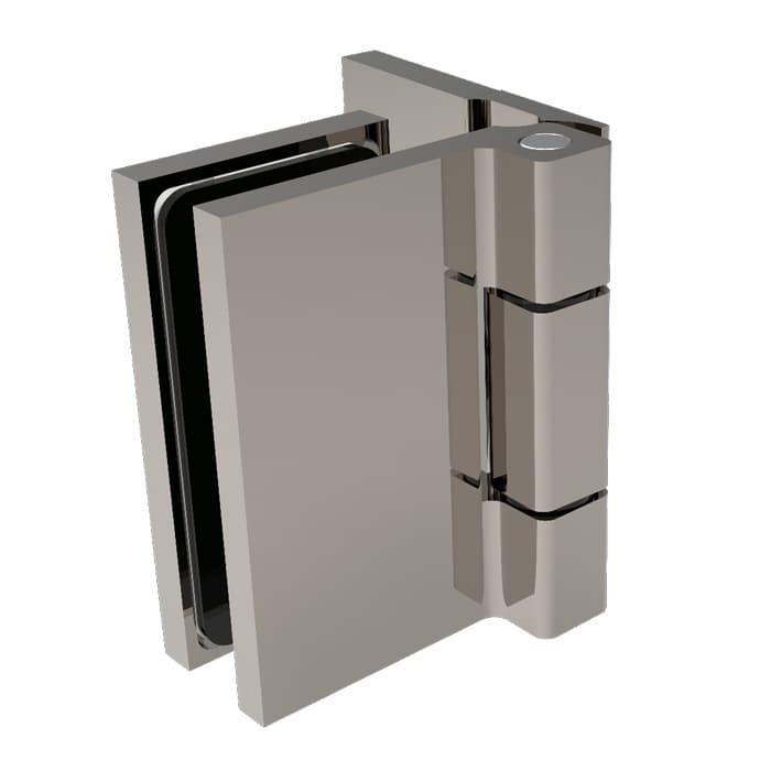 Como 90 Degree Glass-to-Wall Hinge: Polished Chrome