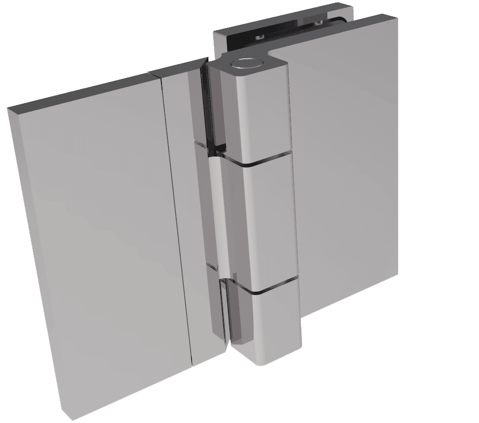 Como 180° Glass-to-Wall Hinge: Polished Chrome