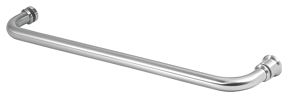 Single Sided Handle with Towel Rail, Solid Brass - SWDH800E: Polished nickel