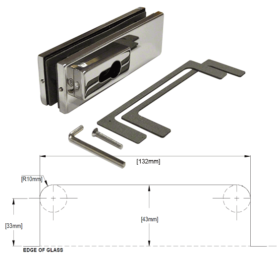 Steel Centre Patch Lock with Euro Cylinder