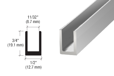 Deep U-Channel for a Fixed Shower Panel, 95" (SWG-05190)